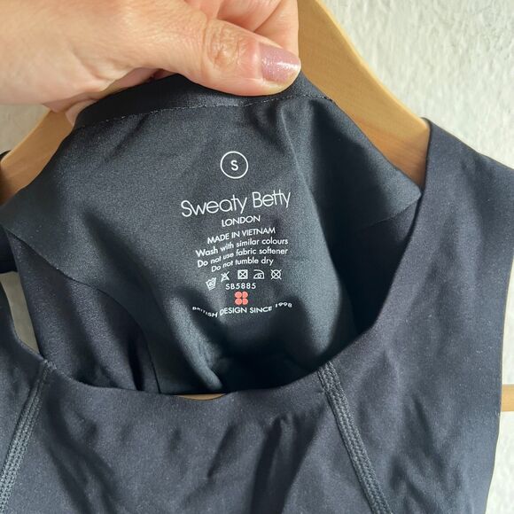 NWT SWEATY BETTY Black Power Mission Workout Tank Top Womens Small - Picture 5 of 9